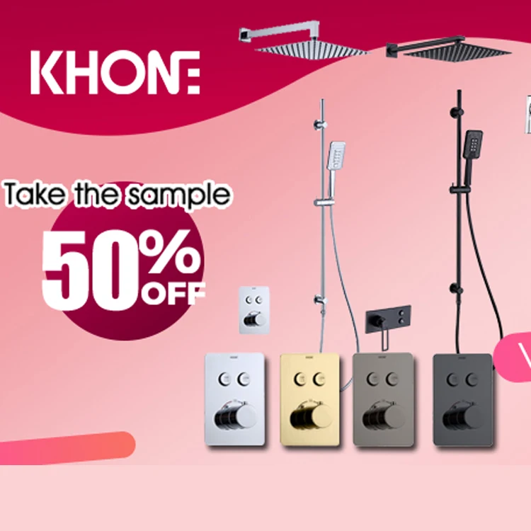 faucets wholesale luxury wall mount shower faucets Brass concealed rain shower set