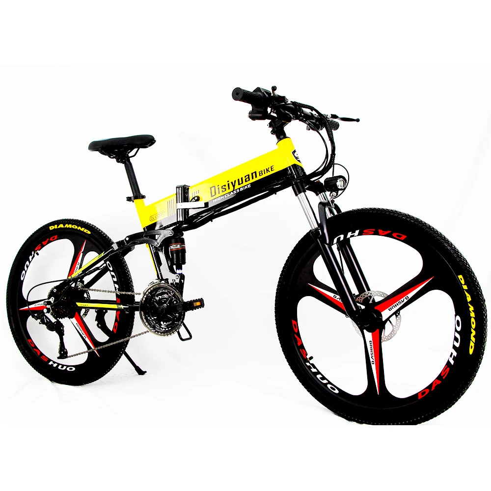 Disiyuan factory Hot selling e-bike for Hummer 48V12AH 350W high speed motor 26 inch mountain off-road folding electric bicycle