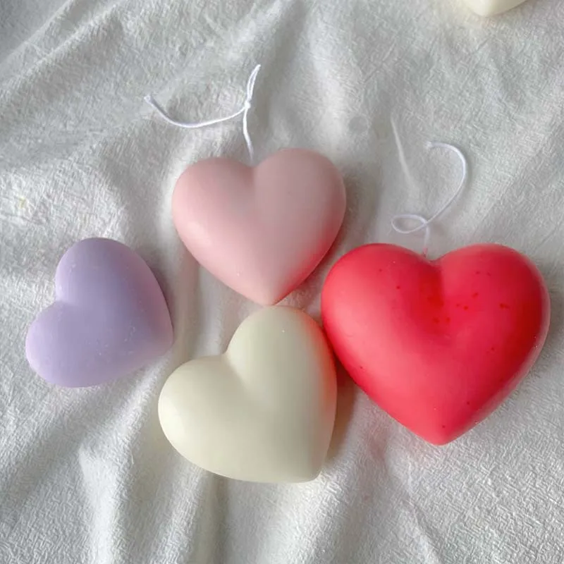 Love heart shaped chocolate silicone mold Aromatherapy candle grinding cake mousse pastry baking