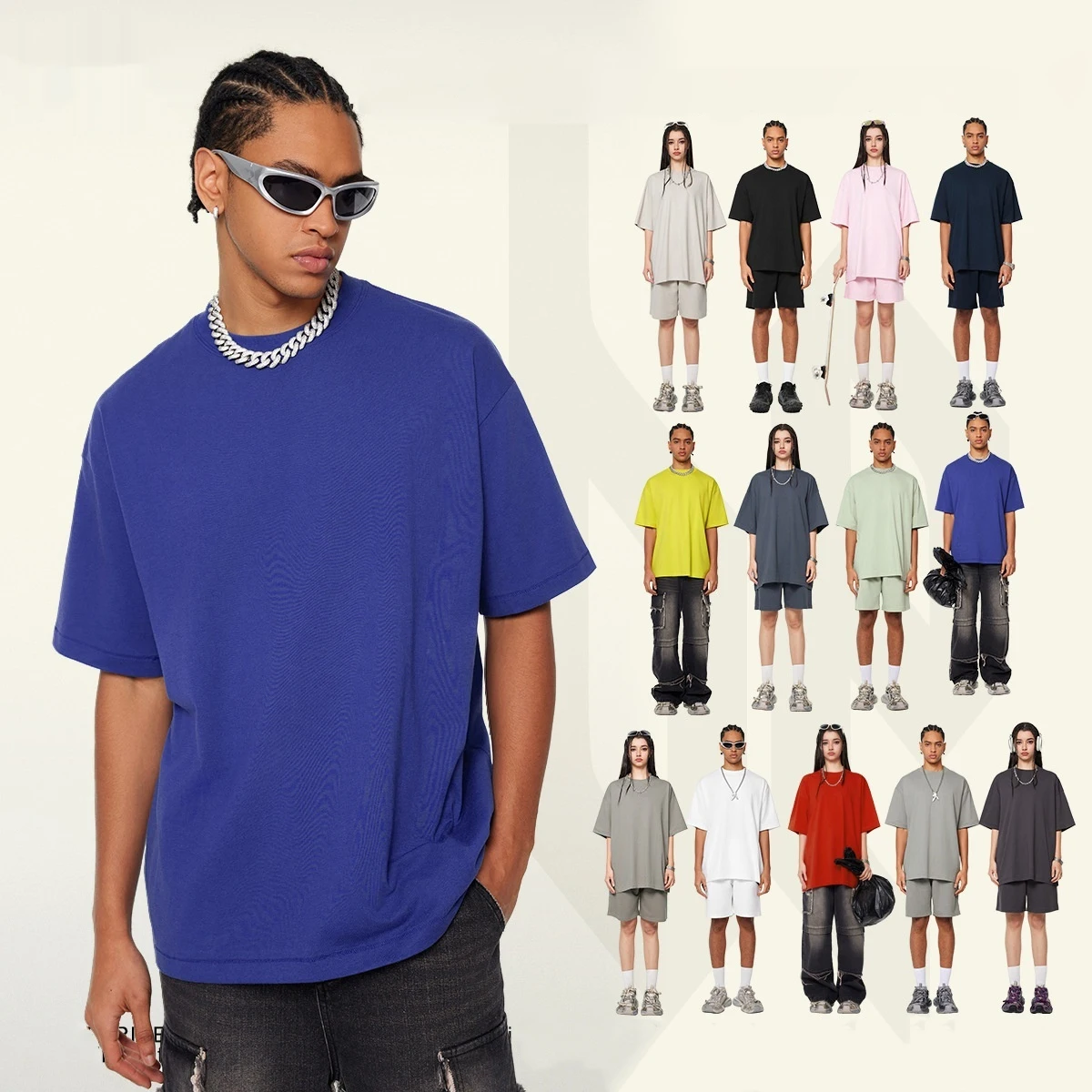 Hot Sale Summer Essential Sunscreen T-Shirt Fashion Ice Feeling Boxy T Shirt Drop Shoulder Loose T-Shirts