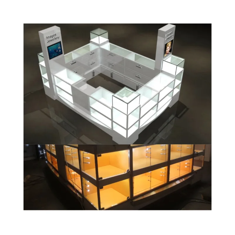 wholesale modern retail small top aluminum front case desk jewel display counter kiosk jewelry store with glass