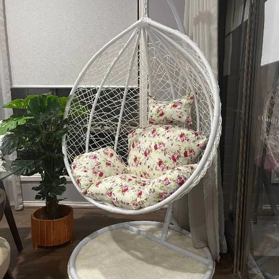 Beautiful single seat swing chair cheap hanging egg chairs for garden patio swings hanger
