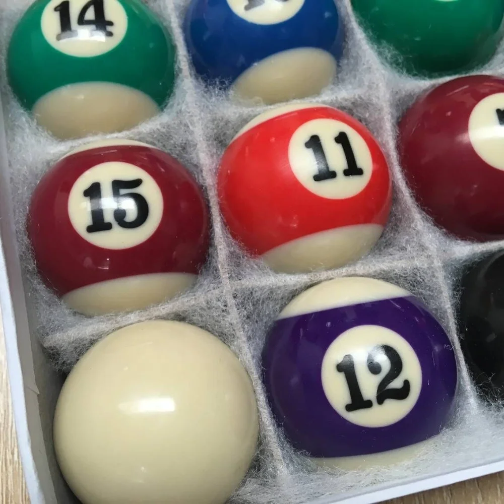 xmlivet New Children Billiards Table Balls Full set of 25mm Resin Small Billiard Pool Balls Hot Sell Billiard accessories