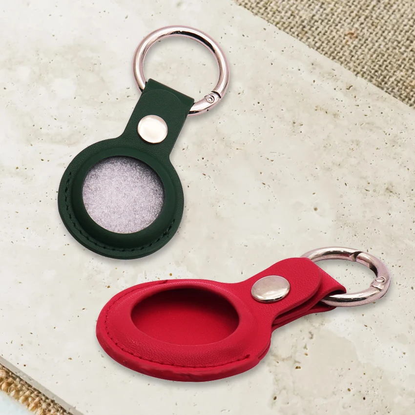 Personalized Metal Custom Brand Logo Blank Luxury Round Pu Leather Car Keychain Car Leather Key Chain