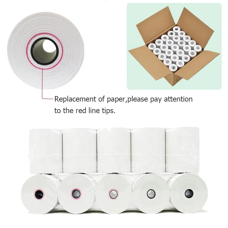 Manufacturer Eco-Friendly 80x80mm Thermal Paper Rolls 48gsm  80*80  Paper thermal Roll For POS System