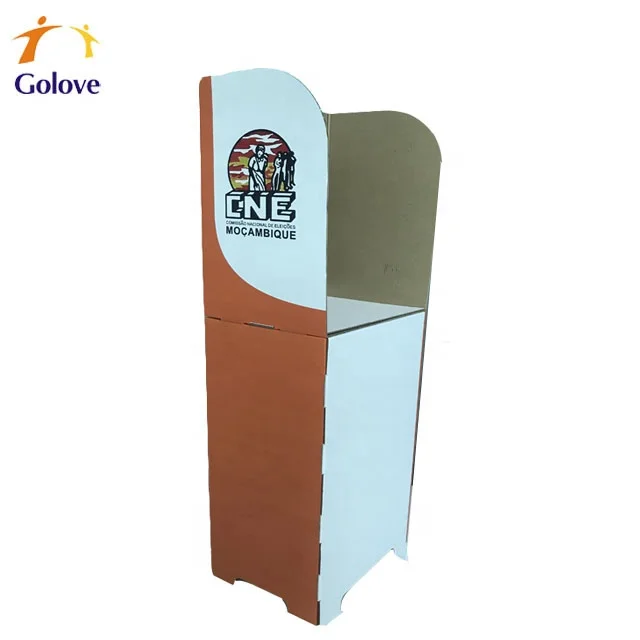 Mozambique cardboard election station polling booth for one person