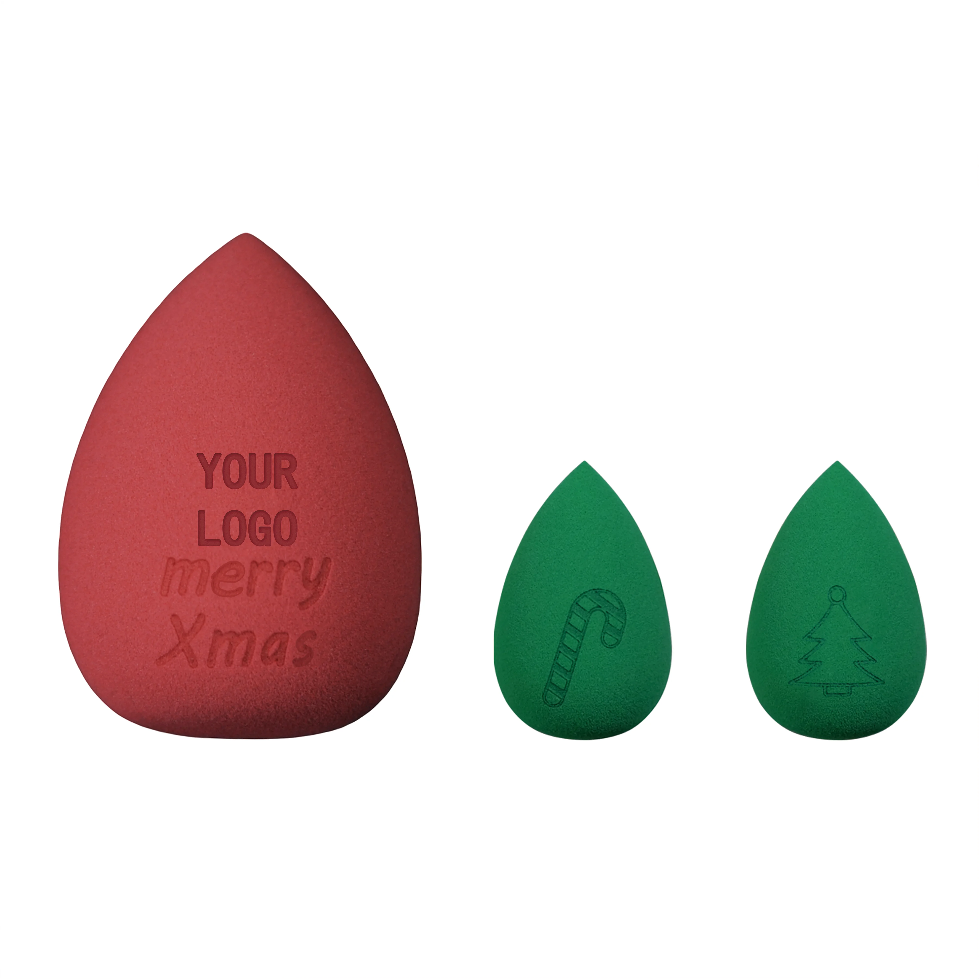  Latex Free Christmas Gift Real Makeup Sponge Set Techniques Beauty Blending Blender Blende wiht Box and