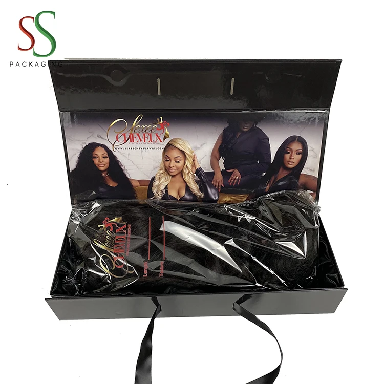 Minimum order quantity 20pieces biodegradable packaging crochet hair extensions box braids