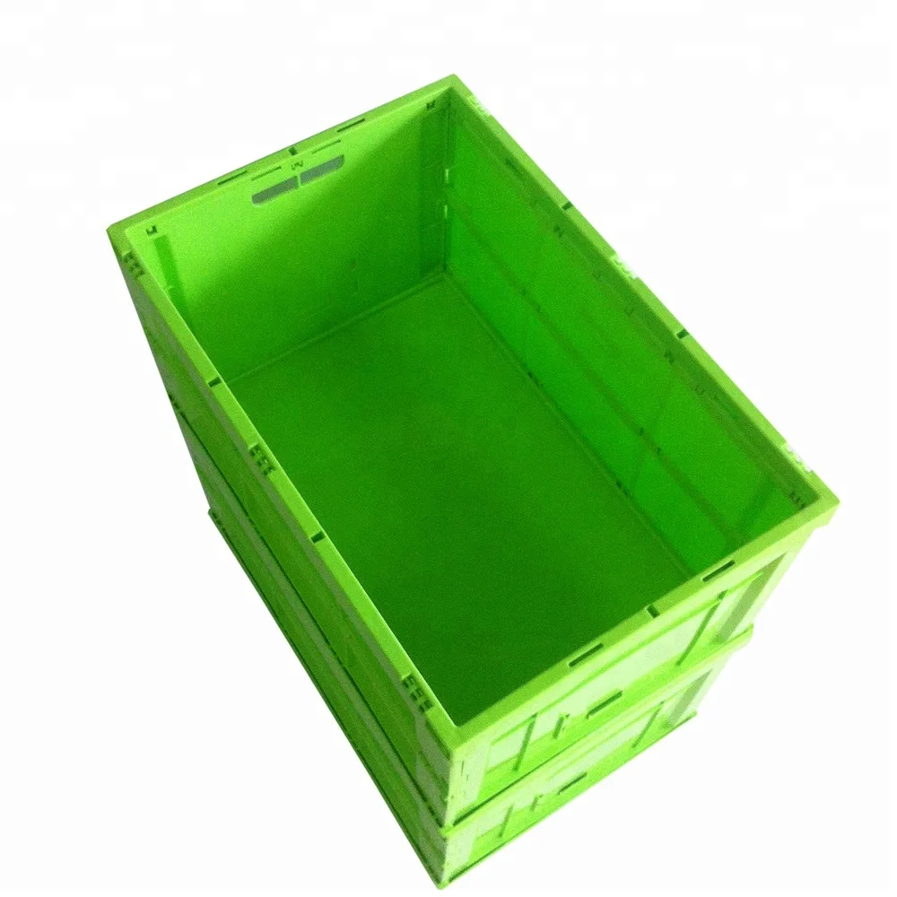 60L/Folding Crates/ Foldable/ Stackable/Save Space and Freight Cost/Solid/With Lid/100% Virgin PP/100% Recyclable/Made in China