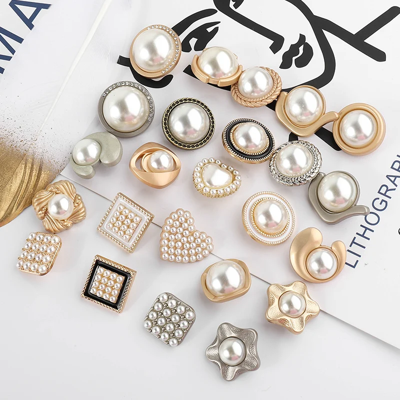 High quality customized handle fastener luxury coat button clothing embossed Ewing accessories alloy button