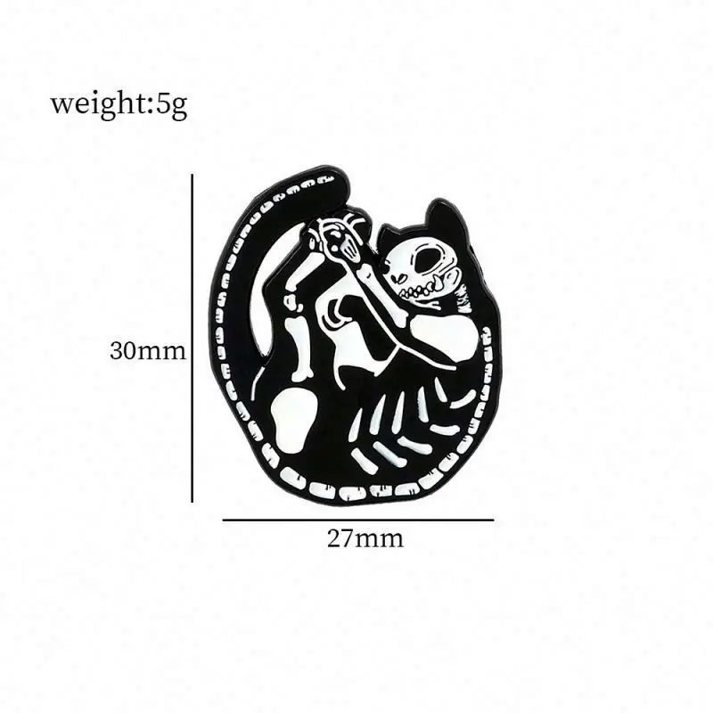 Customized Enamel Pin Cartoon Creative Metal Personalized Enamel Pin black cat animal Brooch lapel pins Manufacturers wholesale