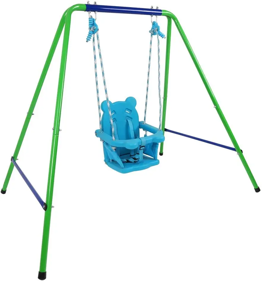 Outdoor Swing set plastic for kids baby chair playground outdoor metal swing sets hot sale quality safety panda swing set