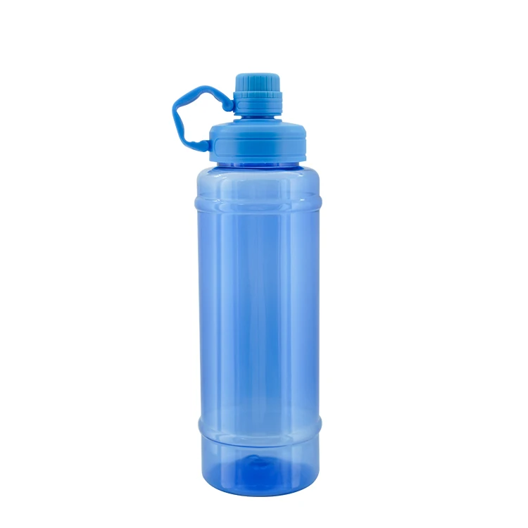 Large capacity portable clear disposable customized logo plastic sport drinking water bottle
