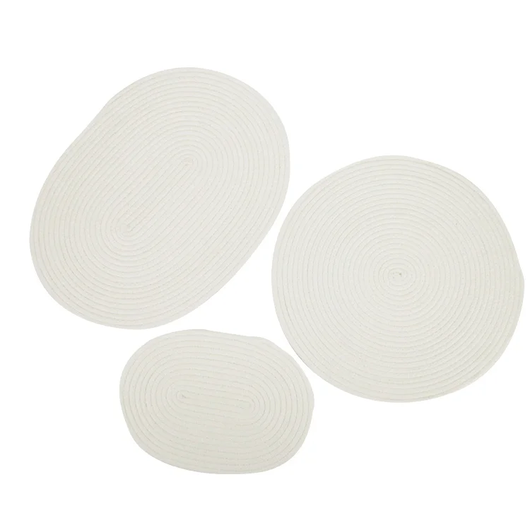 Placemat made of cotton rope for cork yaga mat home bathe mat using