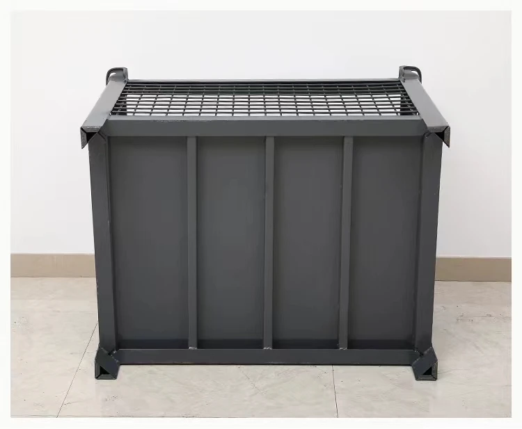 Wholesale Customized Heavy-Duty Light Duty Metal Storage Pallet Racking Folding Iron Wire with Steel Plate Box for Warehouse Use