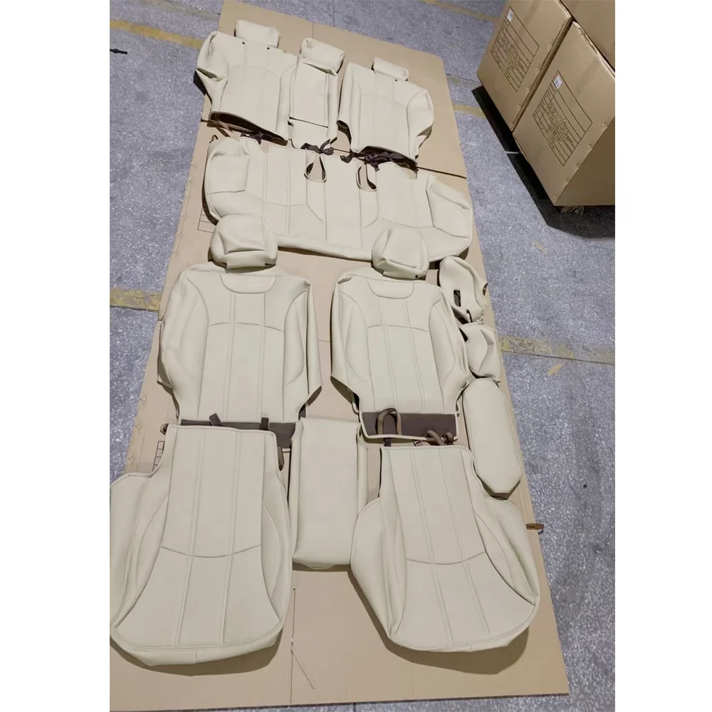 Fashion Sports Full Leather Four Seasons Car Seat Cover For Toyota Prado 2010-2021 2023
