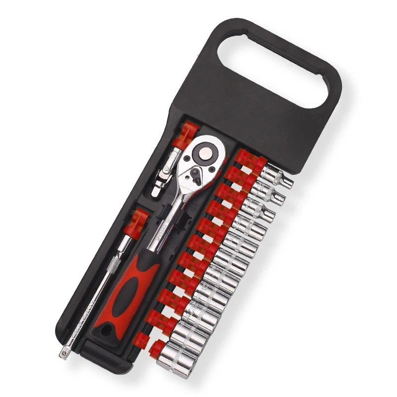 Srunv 1/2' 14 Pc Plastic row long hex ratchet wrench socket  universal joint  repair kit