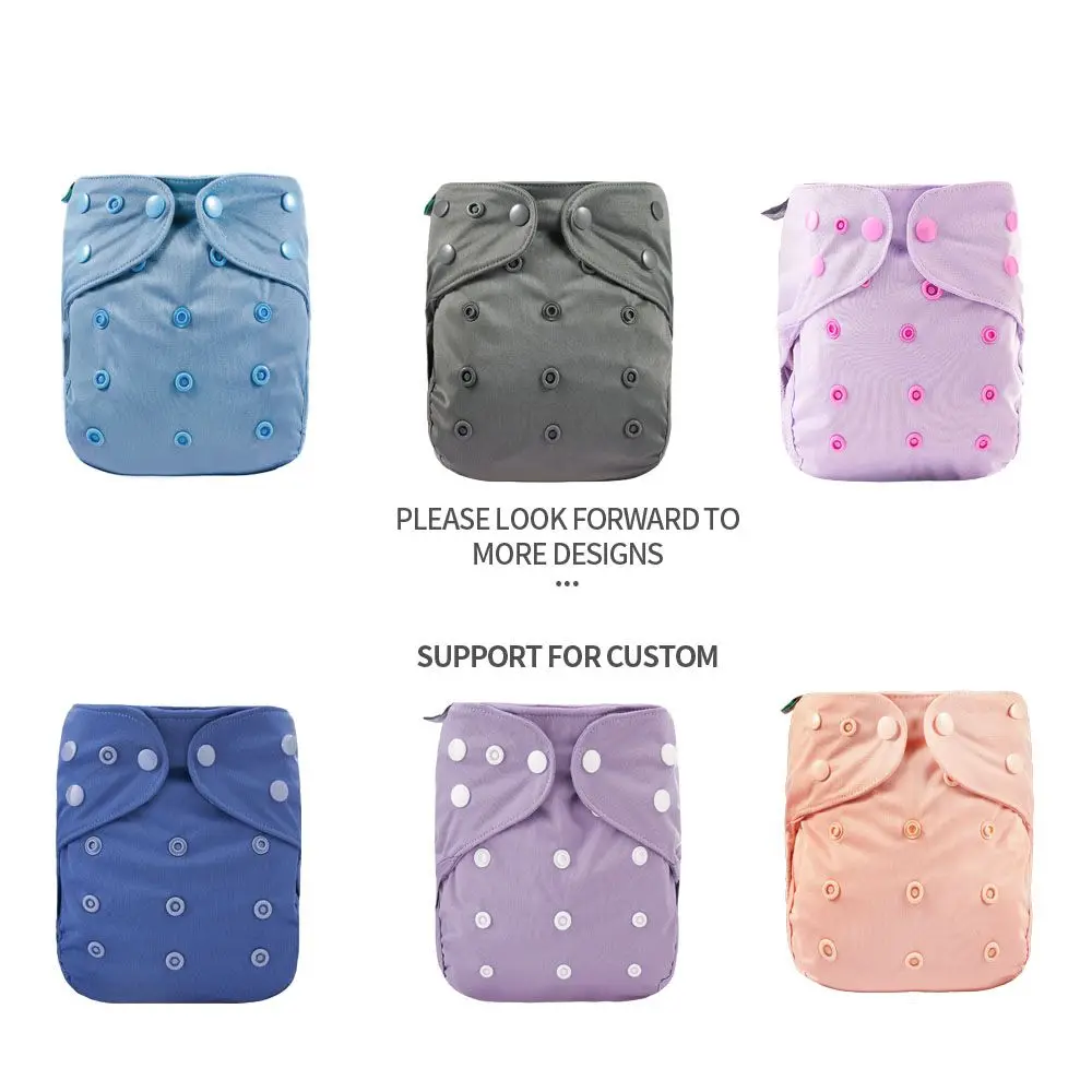 Happy flute bamboo Baby Diapers 1 Pack One Size Adjustable Washable Reusable Diaper Cover for Baby Girls and Boys