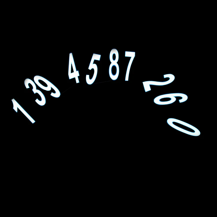 Large Size Flexible Customized EL Panel Backlight 0-9 shape Wonderful Flashing Sheet EL Light Up Led EL Numbers