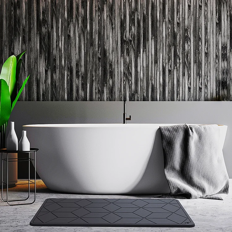 Bathroom Floor Stone Bath Mats Diatomaceous Earth Shower Mat Natural Diatom Mud Mat