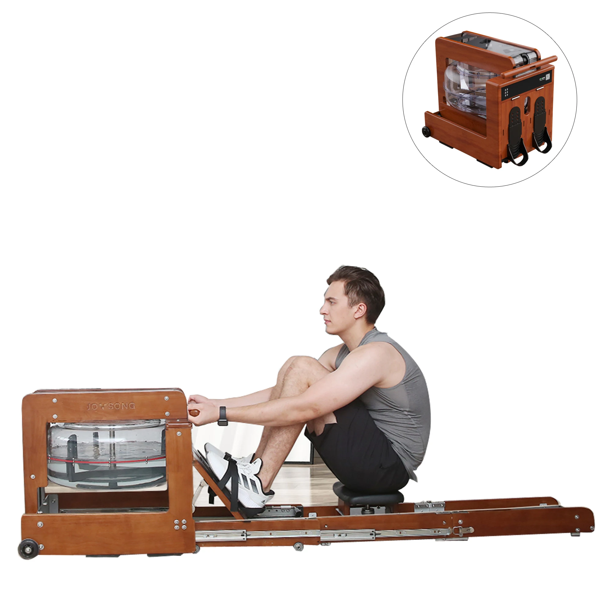 New Design Commercial Water Fitness Gym Equipment Magnetic smart Air Rower Rowing Machine