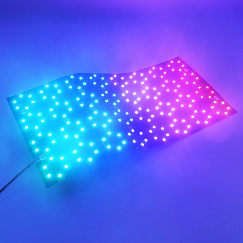 SM16703 32 IC 192leds led display sheet multi color rgb pixels led sheet Full Black PCB led sheet screens for advertising