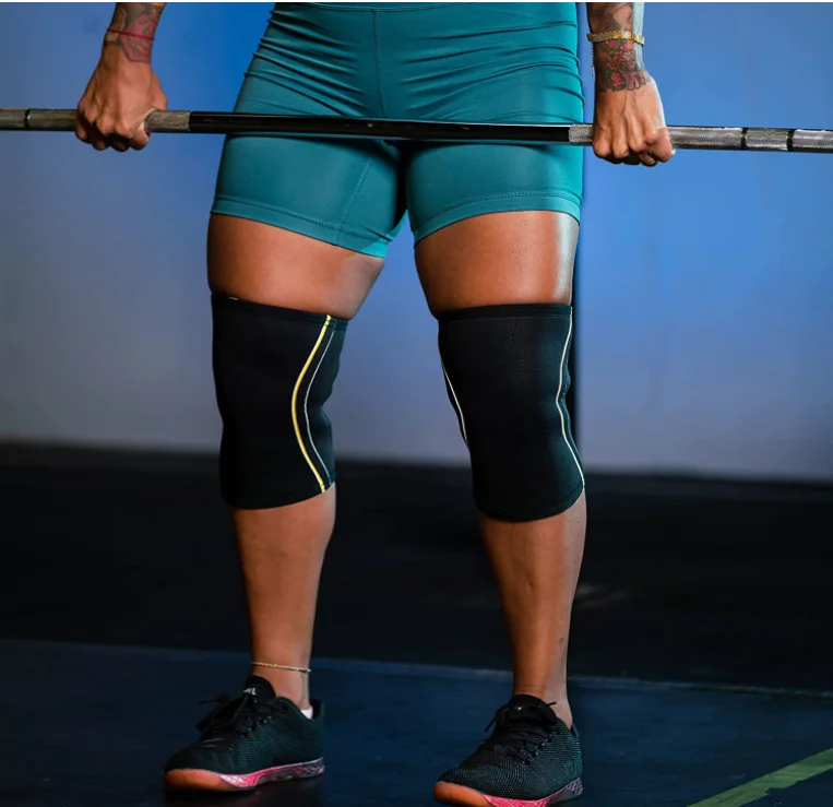 Men Gym Sports Protect Elbow 6mm Neoprene Weight Training Powerlifting Winter Long Warm Knee Sleeves Brace Pads