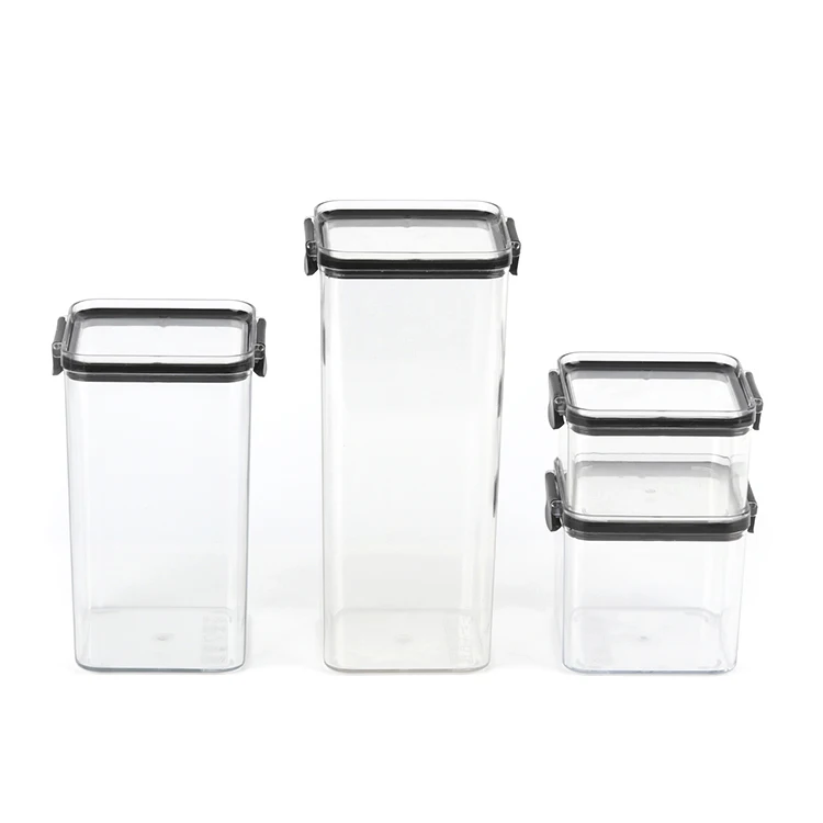 4 6 8 Pack Large Plastic Sealed Cans Plastic Storage Set Food Storage Container Organizer Box PP Kitchen Food Containers