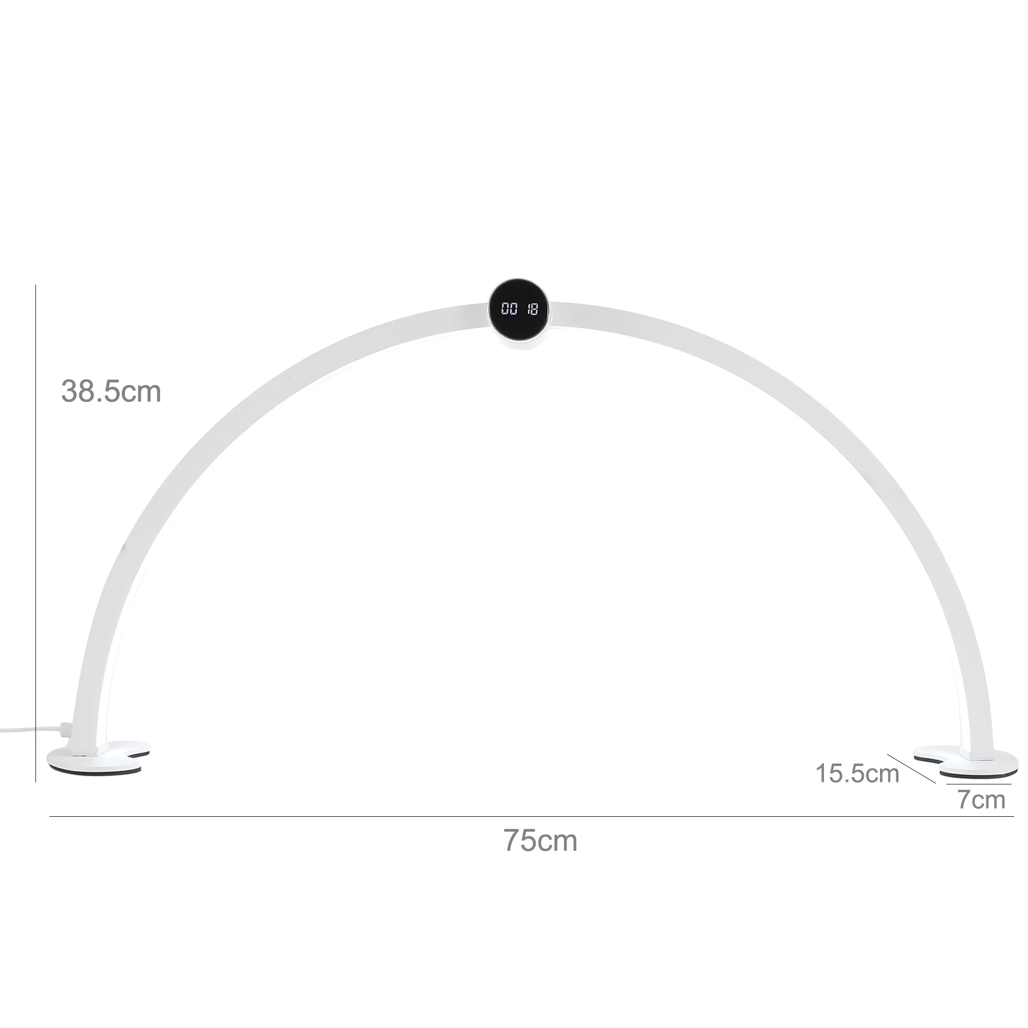 Middle Knob Switch Rhinestone Half Moon Nail Lamp Professional Customize Logo Gel Lamp Desk Display Screen Led Table Lamp