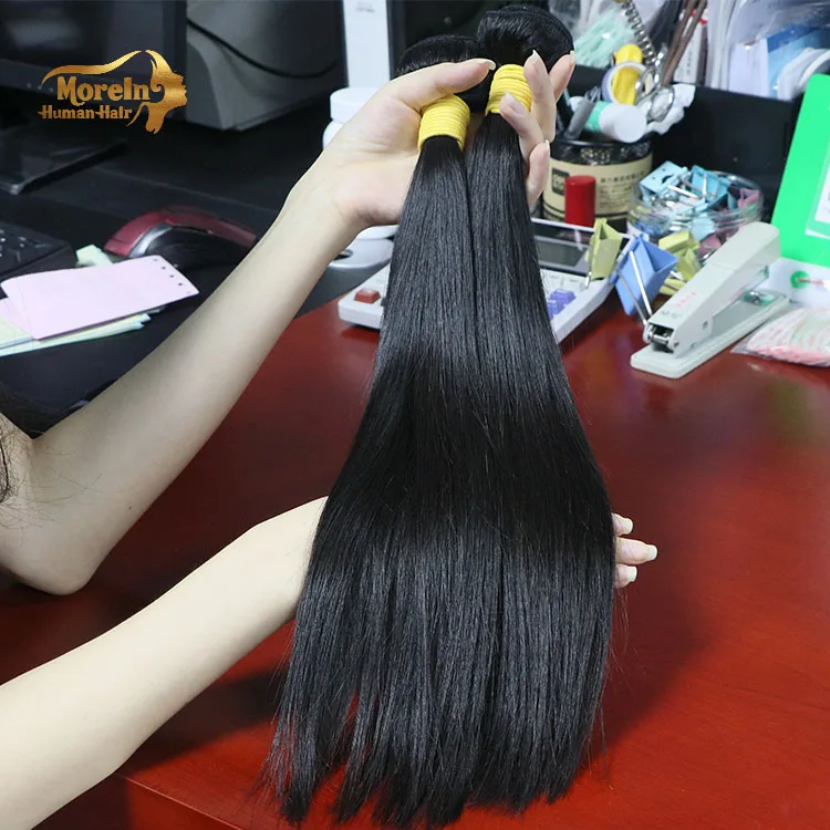 
Morein human cuticle aligned women vendors mink wholesale virgin bundles extension hair supplies and hair product 