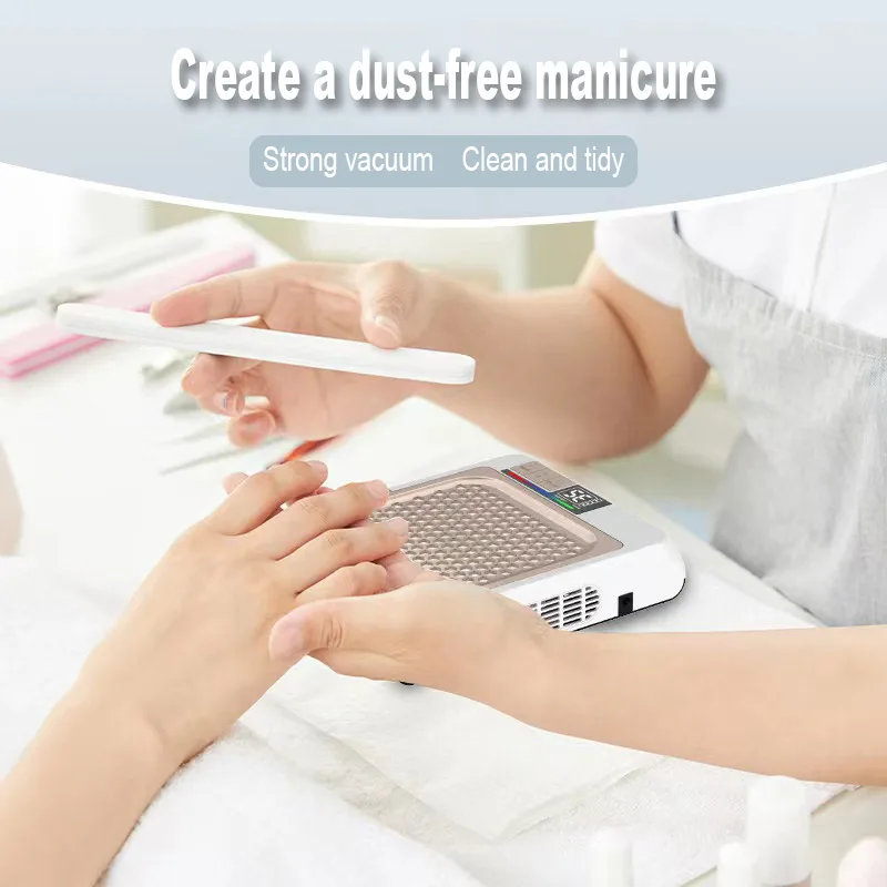 Low Noise Filter Nail Dust Collector 80W Manicure Cleaner Tool Nail Dust Collector Vaccum For Nail Salon