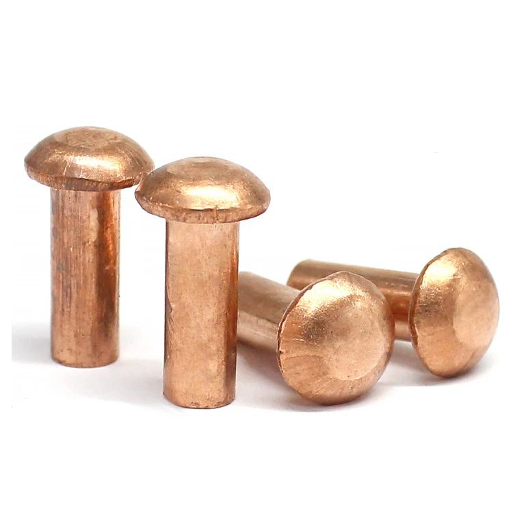Hot sale custom copper brass steel round dome mushroom head solid rivet