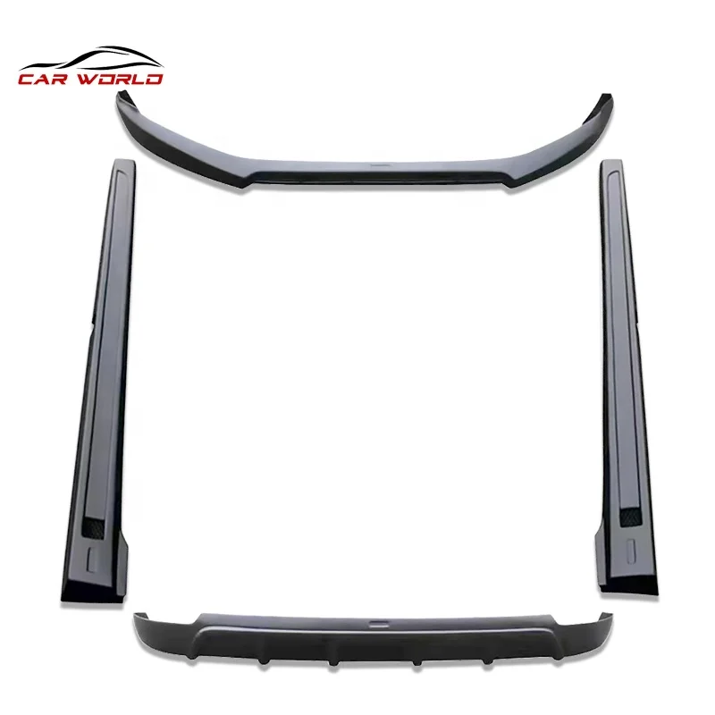 Car World Style Car Face kit For 2014 2016 Polo Front Lip Rear Lip Side Skirts Car Body kit For 2015 POLO Plastic Material