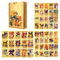 Foil Poke Mon Card Poke Mon Booster Box Durable Custom Playing Cards Front Gold a Mazon Best Sale 55 Pcs/box Pvc Plastic Normal