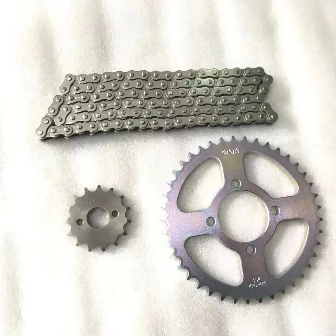 420 428 428H Manganese Steel Motorcycle Chain and Sprockets Kits