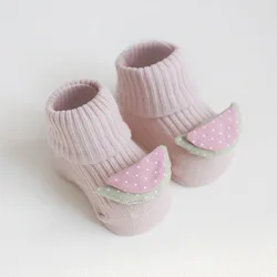 Нескользящие носки из чесаного хлопка для новорожденных
