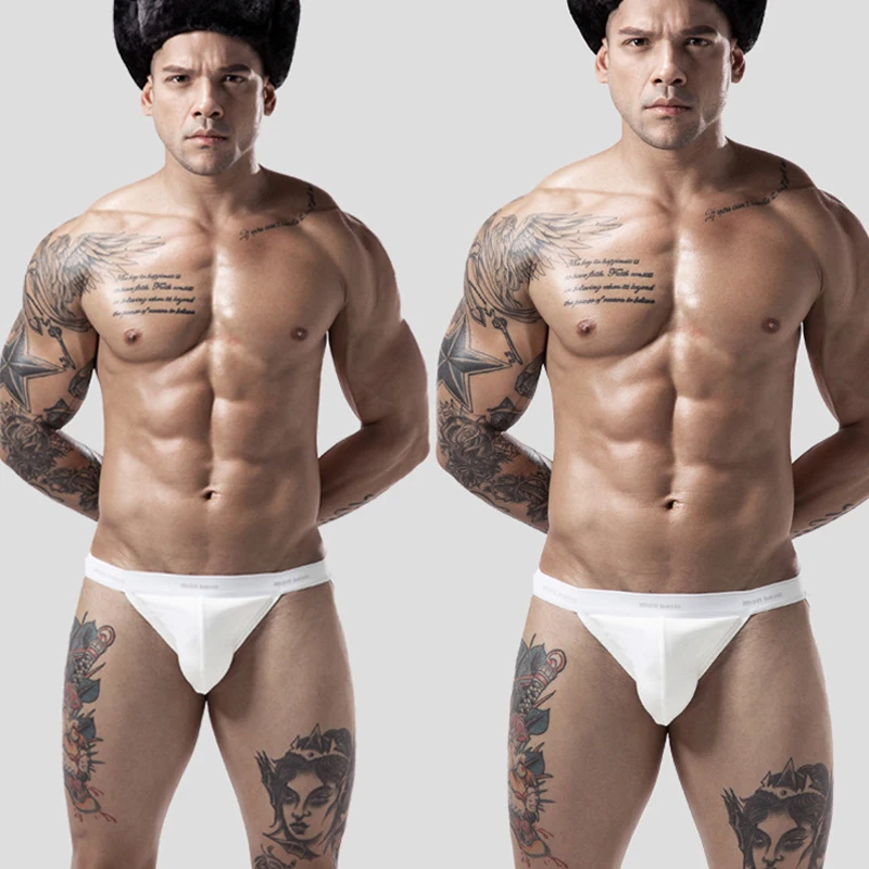 Custom Made Mens Comfortable Simple Solid Underwear Boxer Briefs 100 Cotton Eco-Friendly Panties