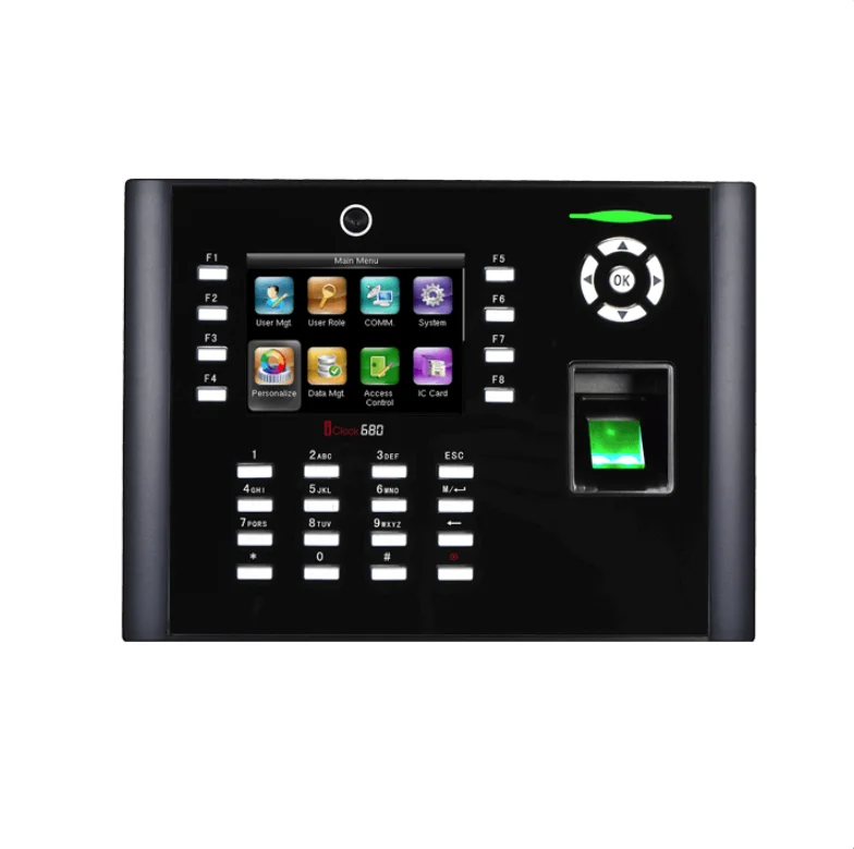 
8000Finger iclock680-ID Fingerprint & RFID biometric fingerprint time Attendance and fingerprint access control 