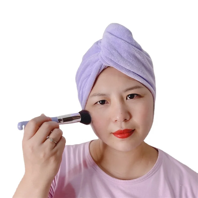 Private label microfiber hair towel waffle microfiber hair wrap towels for women hair drying