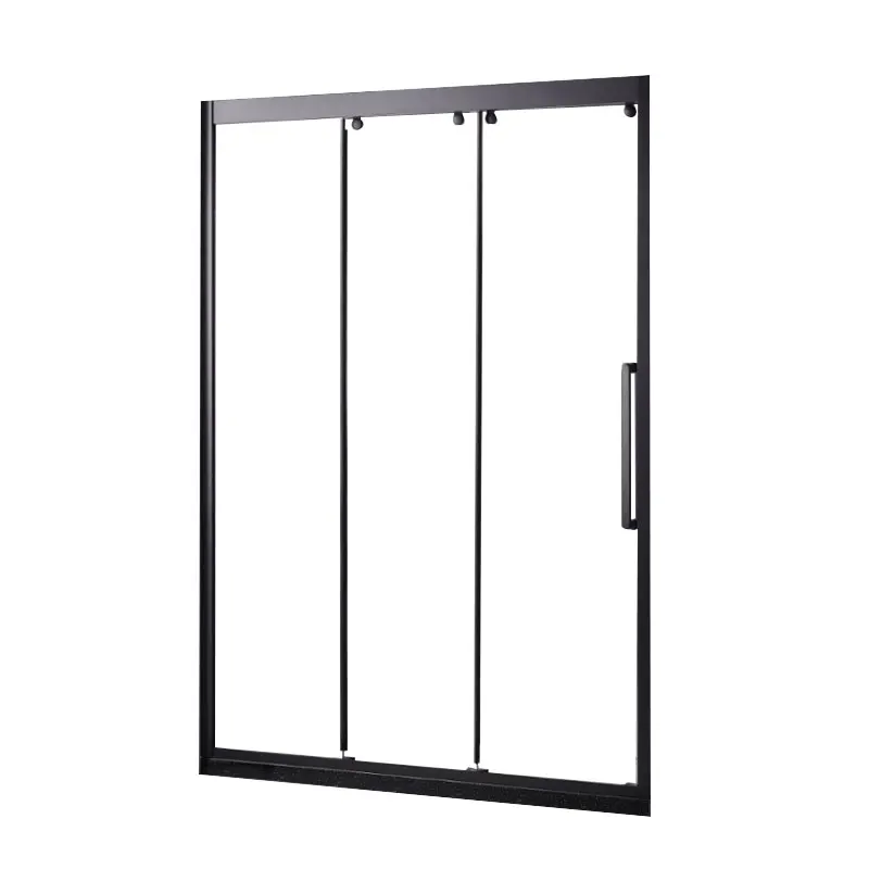 
Small size special stainless steel linkage shower room, 8mm tempered glass, door space is larger 