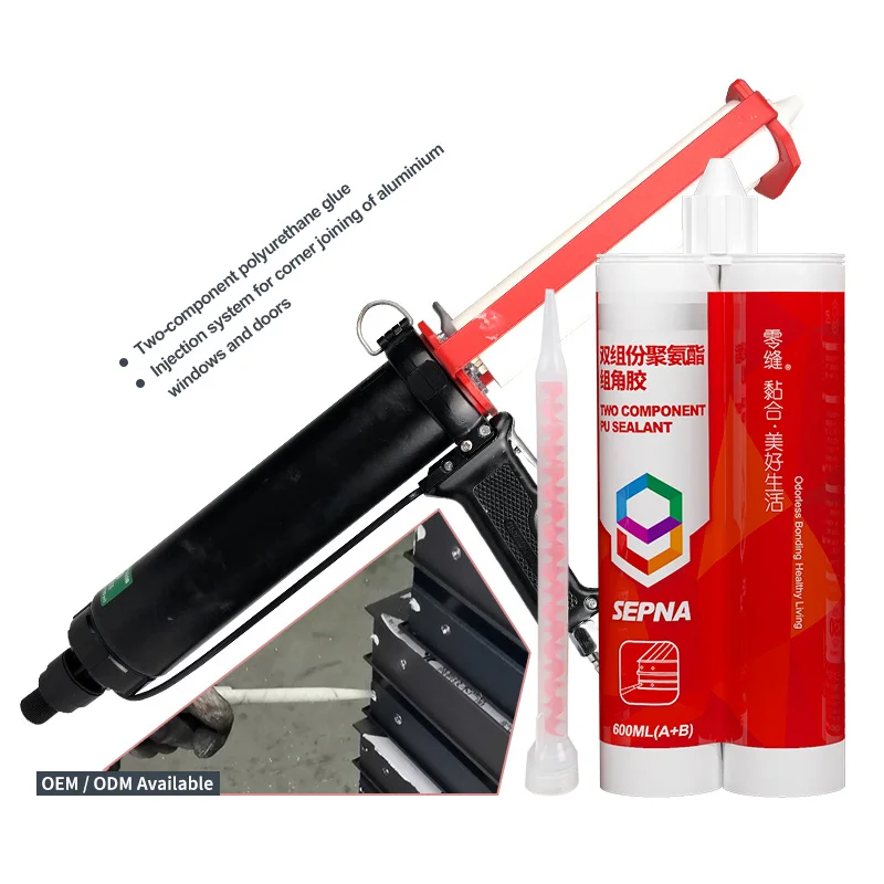 two components polyether urethane bonding glue sealant for Aluminum door and window corner connection