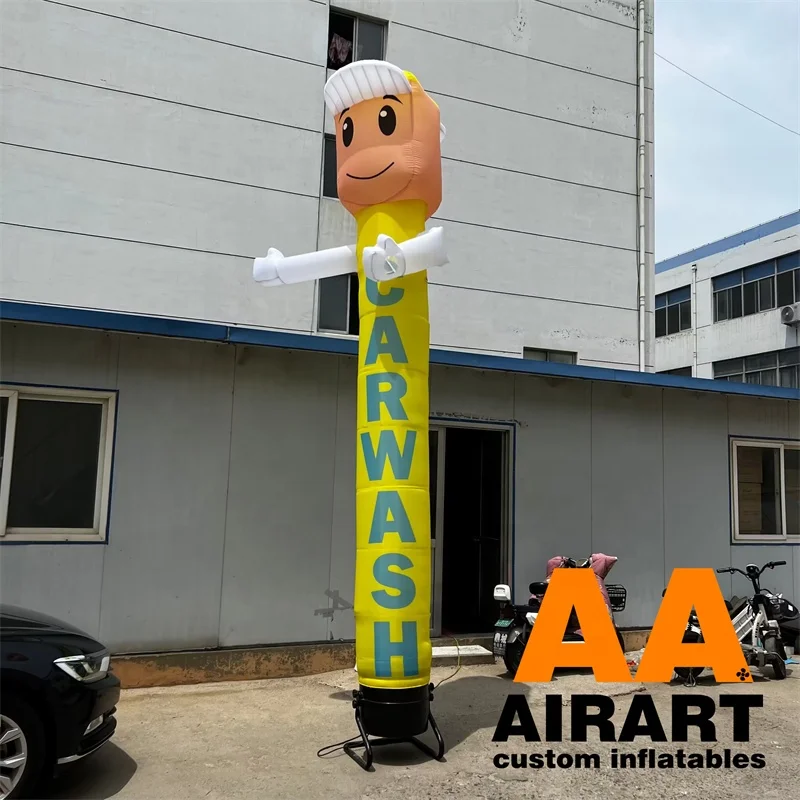 High Quality Inflatable Tube Man Cartoon Type Inflatable Air Dancer Custom Inflatable Sky Man For Car Wash Shop Advertising