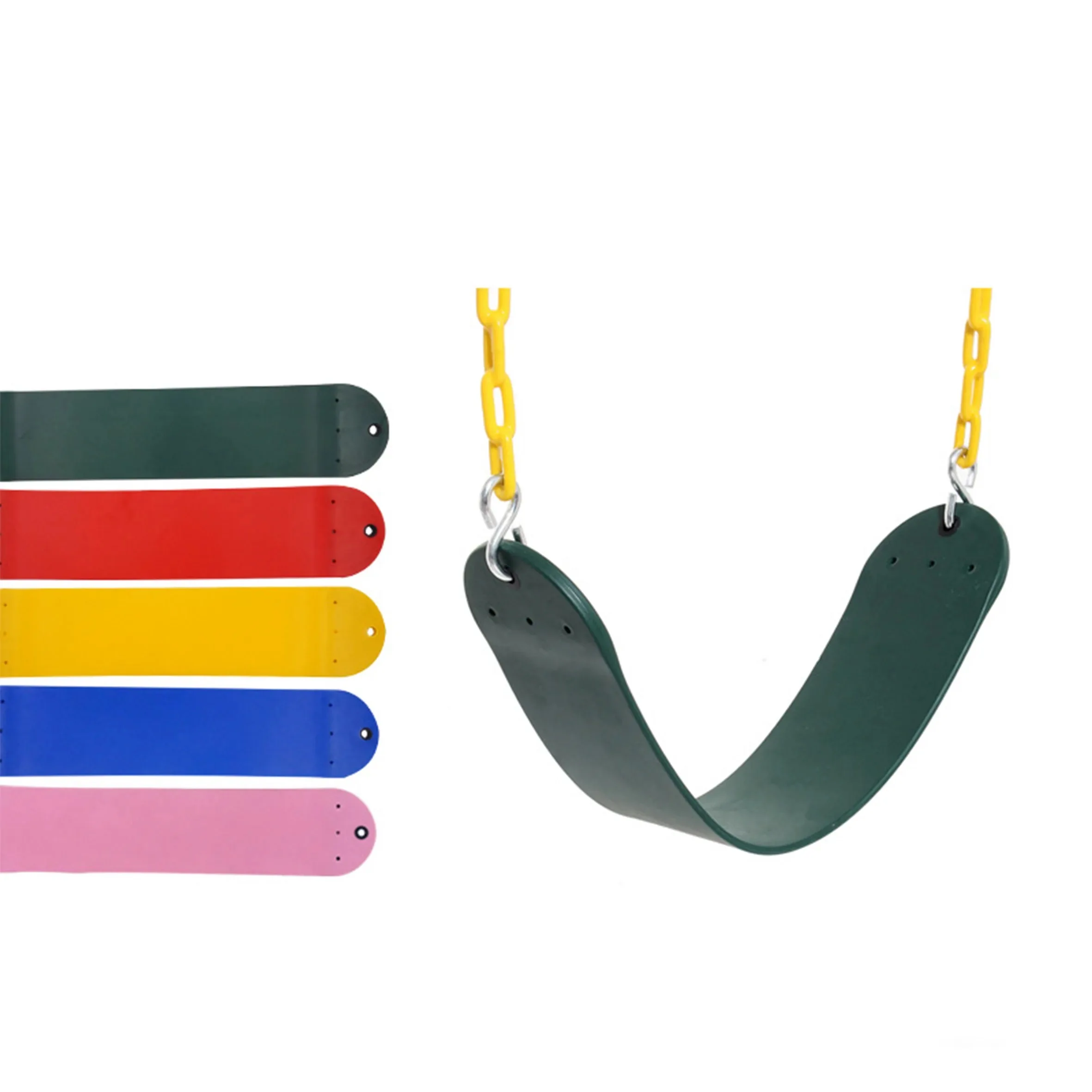 Outdoor Multicolor EVC board plastic swing seat hanging for playground home tree