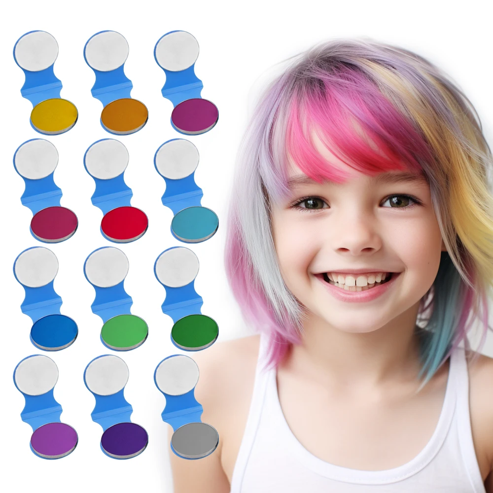 KHY Amzzon Hot Selling Safe Party Washable Colour Set Kid Girls Temporary Dye Color For Hair Chalk