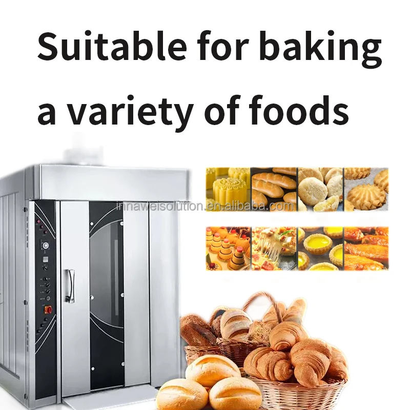 Automatic Commercial 64 32 Trays Rotary Rack Oven   electric/GAS / DIESEL ROTARY RACK OVEN