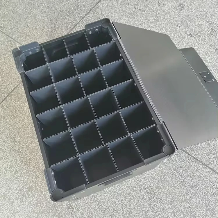 Vietnam Factory Custom PP Glassware Storage Crate Dinnerware Shipping Corrugated Plastic Box with Divider