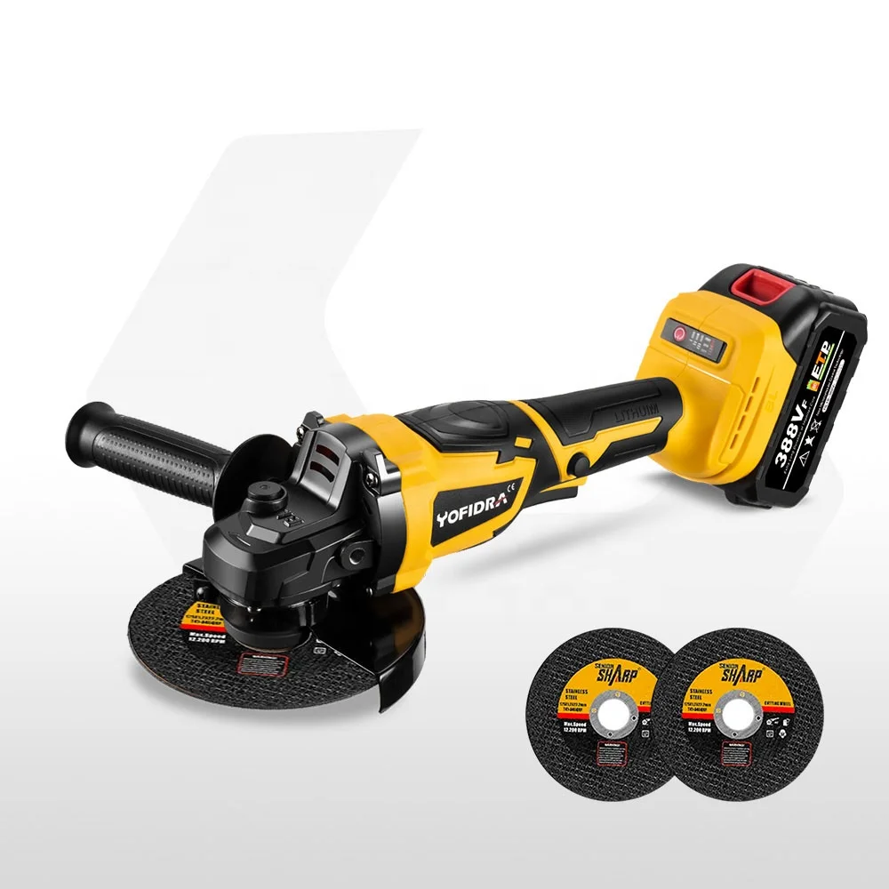 Brushless Angle Grinder 21V 10000Rpm 3 Gears Variable M14 Cordless Electric Impact Grinding Tool For Makita 18V Battery