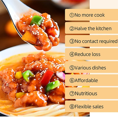 Manufacturers sell Natural Congelado Eggplant with Chicken Chinese food platos de carne prefabricated dishe food franchise