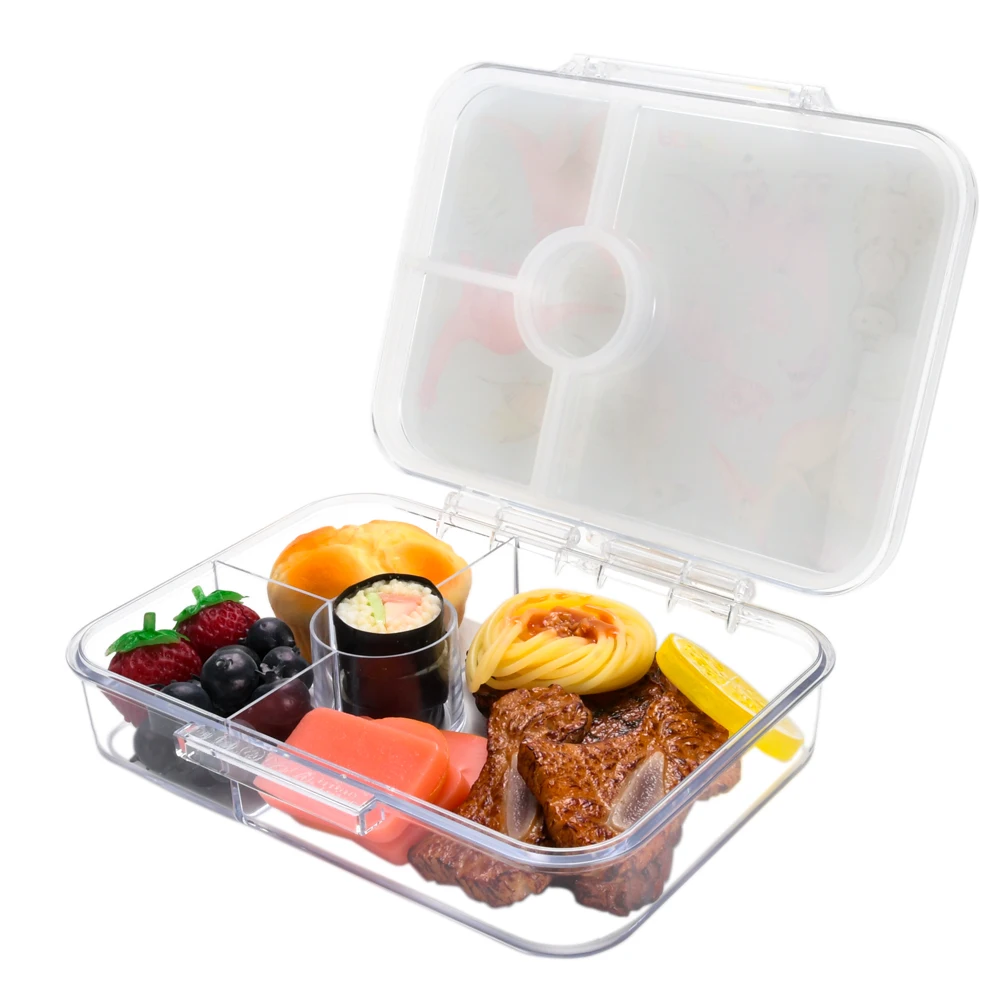 Aohea, дизайн динозавров, Прозрачный блестящий Ланч-бокс для бенто, Пользовательский логотип, сохранность свежести, детский Ланч-бокс