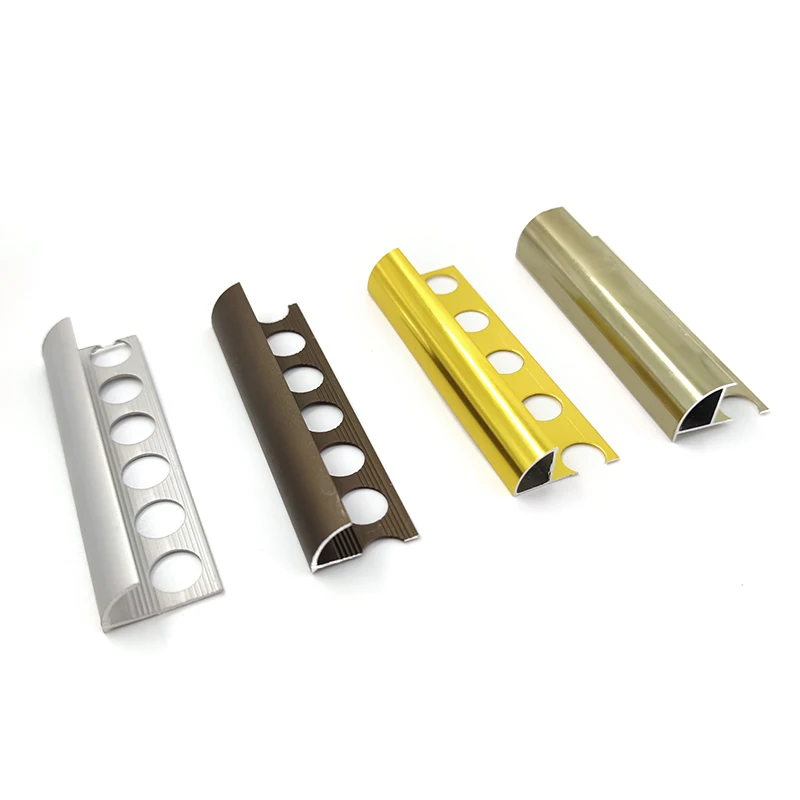 Decorative and protective stair aluminum stair tread profile stair nosing strips with rubber insert